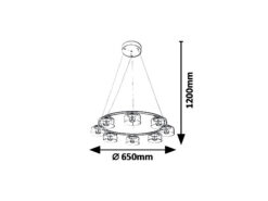 Пендел RABALUX LORELL 5390 LED 40W, 3200LM, 3000K - Image 3