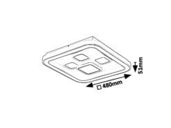 Плафон RABALUX HOLLIS 6475 LED 40W, 2400LM, 3000-6000K - Image 6