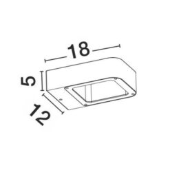 Фасаден аплик Nova Luce ACQUA 713312 антрацитен детайл 2