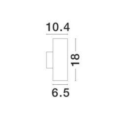 Фасаден аплик Nova Luce NODUS 773223 антрацитен детайл 1