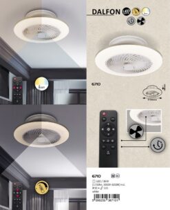 Плафон RABALUX ВЕНТИЛАТОР 6710 DALFON LED 36W, 2100LM, 3000K-6000K - Image 3