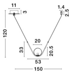 Пендел NOVA LUCE VITTON 8279601 - Image 2