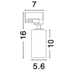 NOVA LUCE - LED прожектор за релсов монтаж PARIS 9011851 LED GU10 1x10 Watt Adaptor 4 wires 230 Volt IP20 Bulb Excluded - Image 2