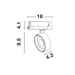 NOVA LUCE - LED прожектор за релсов монтаж ROLER 9011861 IP20 3000K 20W DC24V 1160Lm 4 WIRES - Image 2
