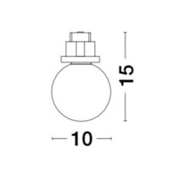 NOVA LUCE - Елемент за магнитна система 9012671 KARMA Aluminium & Glass 5W DC24V Philips D:10 H:15 380Lm 3000K IP20 - Image 2