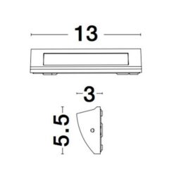 Аплик за вграждане Nova Luce LIV 9018062 антрацитен детайл 1