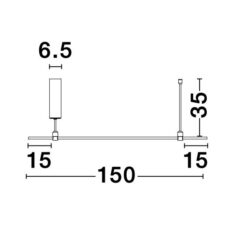 NOVA LUCE - основа за пендел GRAMMI 03 9028348 IP20 Included Driver 60 Watt AC220-240V Output 24V DC - Image 2