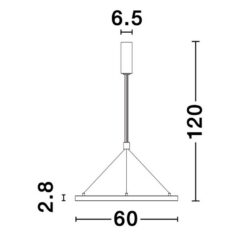 NOVA LUCE - основа за пендел DION 9028600 IP 20 Included Driver 60 Watt AC220-240V Output 24V DC - Image 2