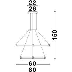 NOVA LUCE - основа за пендел DION 9028800 IP20 Included Driver 200 Watt AC220-240V Output 24V DC - Image 2