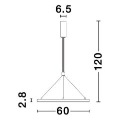 NOVA LUCE - основа за пендел DION 9028921 IP 20 Included Driver 60 Watt AC220-240V Output 24V DC - Image 2