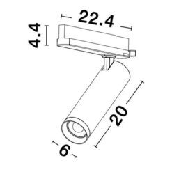 NOVA LUCE - LED прожектор за релсов монтаж MONVEL 9062301 IP20 3000K 30W DC24V 2230Lm 4 WIRES - Image 2