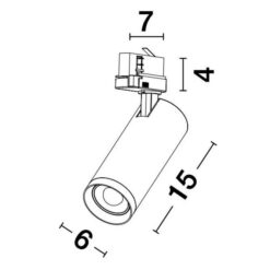 NOVA LUCE - LED прожектор за релсов монтаж MONVEL 9118151 IP20 3000K 15W DC24V 1115Lm 4 WIRES - Image 2