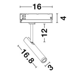 NOVA LUCE - LED прожектор за релсов монтаж WANG 9123131 IP20 3000K 12W DC24V 960Lm 4 WIRES - Image 2