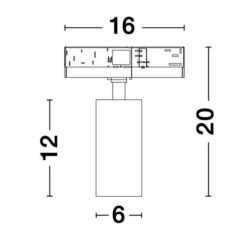NOVA LUCE - LED прожектор за релсов монтаж LAVISH 9123141 IP20 3000K 24W DC24V 2295Lm 4 WIRES - Image 2