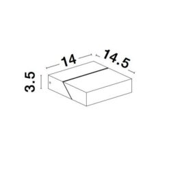Фасаден аплик Nova Luce BRIN 9160101 черен детайл 3
