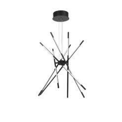 Пендел NOVA LUCE RACCIO 9180783 LED56 W, 4200lm, 3000K, IP20 D: 85 H1: 31 H2: 120 cm, с дистанционно управление