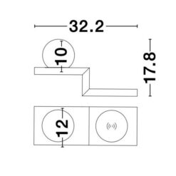 LED Аплик NOVA LUCE с wireless зарядно ROOM 9183311 - Image 3