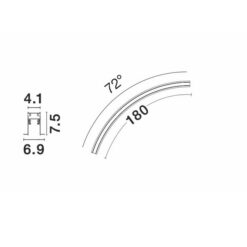 NOVA LUCE - магнитен LED модул CURVE 9212672 Curve Track 72 Recess Magnetic Profile Included Mechanical-Electrical Connector IP20 - Image 2