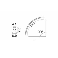 NOVA LUCE - магнитен LED модул CURVE 9212690 Curve Track 90 Recess Magnetic Profile IP20 Included Mechanical-Electrical Connector - Image 2