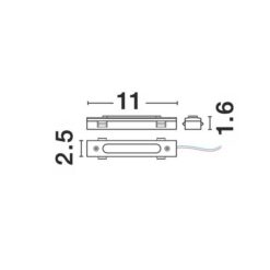 NOVA LUCE - конектор POWER CONNECTOR 9252015 Integrated Pre Wired Power Feed Used on Magnetic Profile to Connect the Final Profile with Dri - Image 2