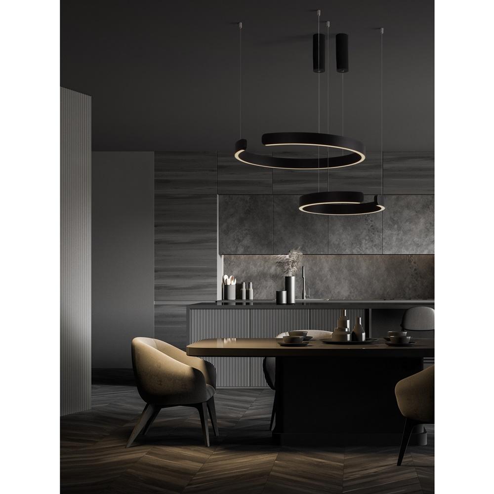 Interior,Of,Spacious,Kitchen,With,Grey,Walls,,Dark,Wooden,Floor,