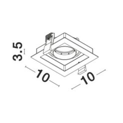Луна за вграждане NOVA LUCE CEDI 9430241 LED GU10 1x10 Watt IP20 220-240 Volt Bulb Excluded - Image 2