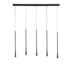 Пендел NOVA LUCE GOCCIO 9504001 LED 5x7W, 1065lm 3000K, IP20 L: 110 W: 4.5 H1: 60 H2: 160 cm