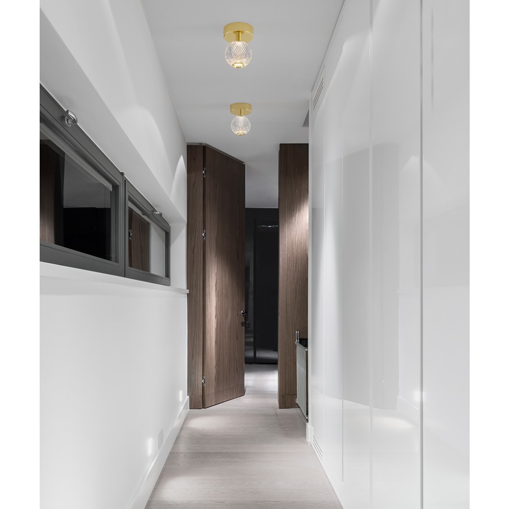 White,And,Luxury,Home,Corridor,With,Wardrobes,,Small,Window,,Wooden