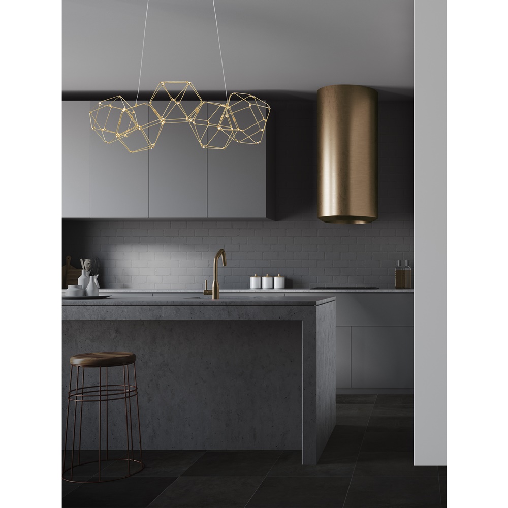 Gray,Wall,Kitchen,With,Balck,And,Gray,Countertops,,A,Sink