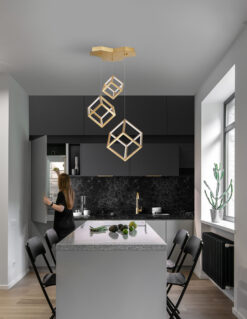 Пендел NOVA LUCE GABBIA 9818232 LED 110W, 8250lm, 3000K, IP20 L: 56 W: 48.5 H: 156 cm, с димер - Image 2