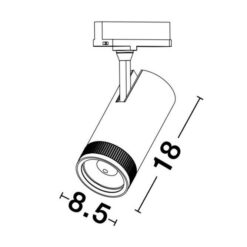 NOVA LUCE - LED прожектор за релсов монтаж KORS 9913073 IP20 3000K 38W DC24V 2344Lm 4 WIRES - Image 2