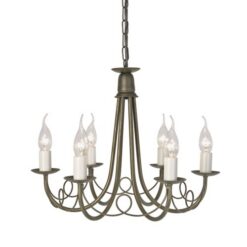 Златен полилей Elstead Blk-gold MN6-BLK-GOLD за хол
