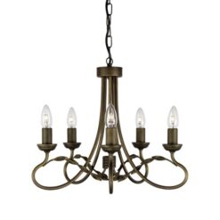 Златен полилей Elstead Blk-gold OV5-BLK-GOLD за хол