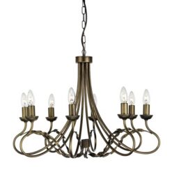 Златен полилей Elstead Blk-gold OV8-BLK-GOLD за трапезария