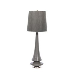 Сива настолна лампа Elstead Spin-tl-grey за спалня