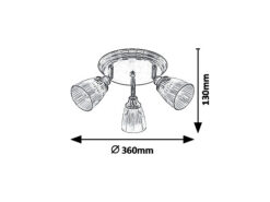Спот RABALUX MARTHA 5016 E14, 3X40W - Image 3