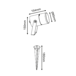 Текстура на стъкло на външен прожектор ACA Lighting ФАСАДЕН КОЛЧЕ
