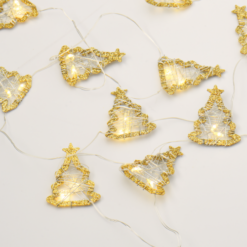 ACA LIGHTING CHRISTMAS XM20WW2A “DIAMOND & JEWELRY STRING LIGHTS" CHRISTMAS TREE 20 LED STRING LIGHTS WITH BATTERIES (2xΑΑ) WARM WHITE IP20 190+30cm TRANSPARENT CABLE