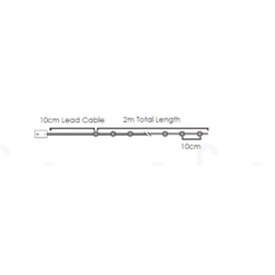 ACA LIGHTING CHRISTMAS XSW20W2APEARL "PEARL" MOTIF 20 LED STRING LIGHTS COOL WHITE SILVER COPPER WIRE & BATTER.2xAA IP20 2m+10cm 1.2W - Image 3