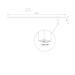 LED аплик с ключ NOWODVORSKI 10313 MOTIVE L 3000K - Image 3