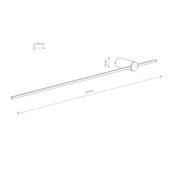 LED аплик NOWODVORSKI 10854 SABER L BLACK 16W 4000K - Image 2