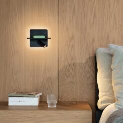 LED аплик с ключ и USB изход IDEAL LUX 287300 PIANO AP NERO - Image 2