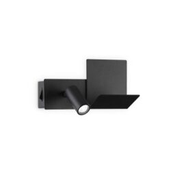 LED аплик с ключ и USB изход IDEAL LUX 291796 KOMODO-1 AP BLACK