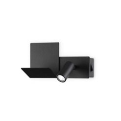 LED аплик с ключ и USB изход IDEAL LUX 306827 KOMODO-2 AP BLACK