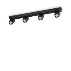 Спот IDEAL LUX 321523 RUDY PL4 SQUARE NERO