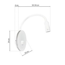 LED аплик с ключ и USB изход MILAGRO ML6353 BASE - Image 3