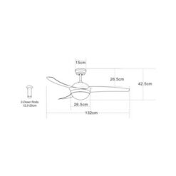 LED вентилатор ZAMBELIS LIGHTS 19133 CEILING FAN - Image 2