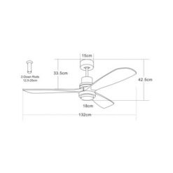 LED вентилатор ZAMBELIS LIGHTS 19141 CEILING FAN - Image 2