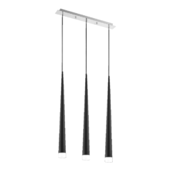 Пендел LUXERA 48003 EBONY 3xG9/33W, BLACK/FROSTED