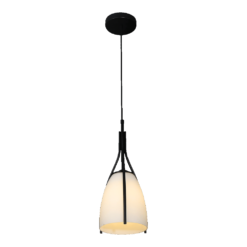 Пендел LUXERA 61303 ZORZO 1xE27/60W, MATT BLACK/OPAL WHITE